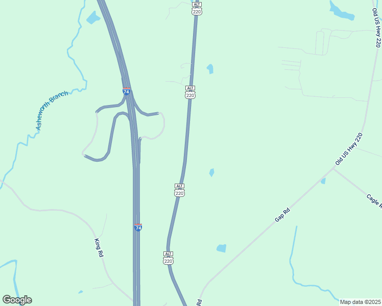 map of restaurants, bars, coffee shops, grocery stores, and more near 9519 U.S. 220 in Seagrove