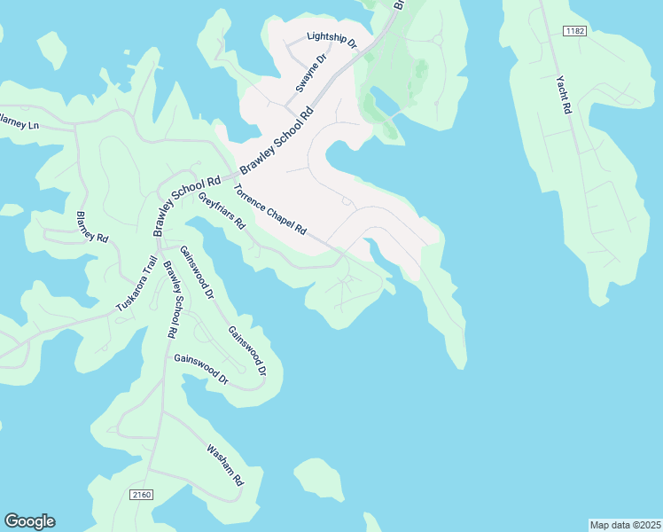 map of restaurants, bars, coffee shops, grocery stores, and more near Greyfriars Road in Lake Norman of Iredell