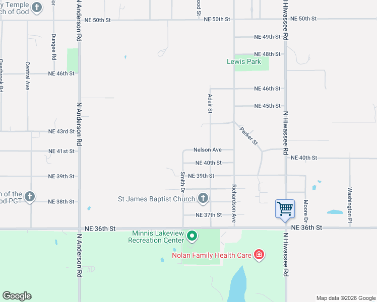 map of restaurants, bars, coffee shops, grocery stores, and more near 4115 Nelson Avenue in Spencer