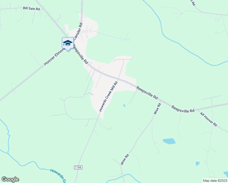 map of restaurants, bars, coffee shops, grocery stores, and more near 1264 Howards Creek Mill Road in Vale