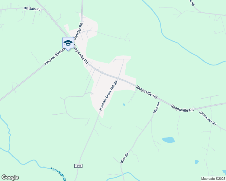 map of restaurants, bars, coffee shops, grocery stores, and more near 1264 Howards Creek Mill Road in Vale