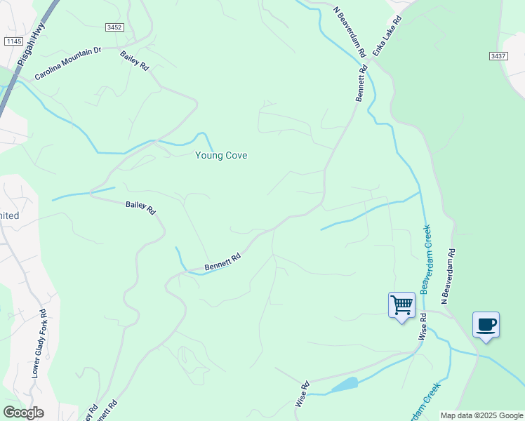 map of restaurants, bars, coffee shops, grocery stores, and more near 127 Bennett Cove Road in Candler