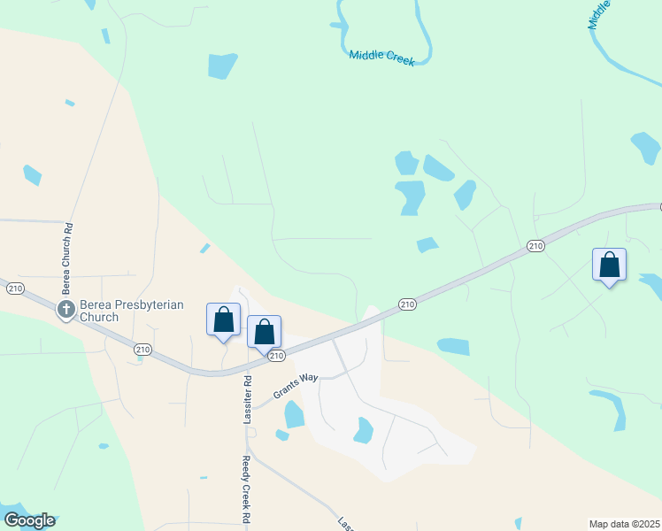 map of restaurants, bars, coffee shops, grocery stores, and more near 133 Sheffield Drive in Four Oaks