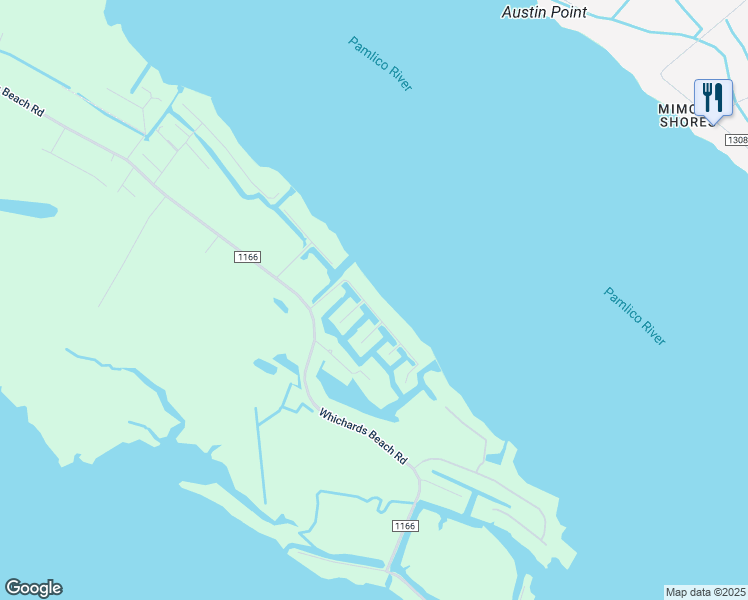 map of restaurants, bars, coffee shops, grocery stores, and more near 191 Portside Drive in Chocowinity