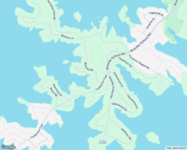 map of restaurants, bars, coffee shops, grocery stores, and more near 210 Blarney Road in Mooresville