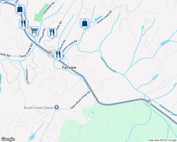 map of restaurants, bars, coffee shops, grocery stores, and more near 52 Edmond Woods Place in Fairview