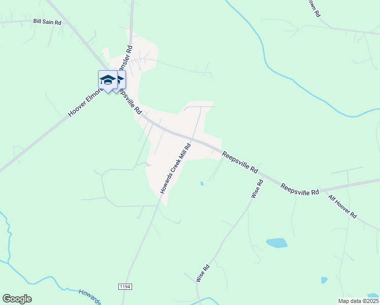 map of restaurants, bars, coffee shops, grocery stores, and more near 1278 Howards Creek Mill Road in Vale