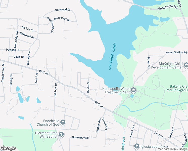 map of restaurants, bars, coffee shops, grocery stores, and more near 210 Dexter Street in Kannapolis