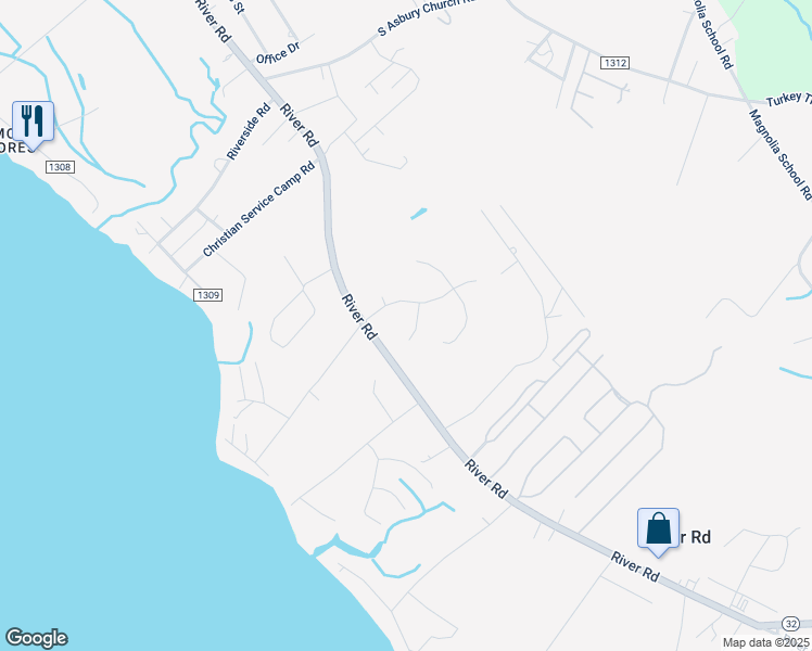 map of restaurants, bars, coffee shops, grocery stores, and more near 107 Woodhaven Way in Washington