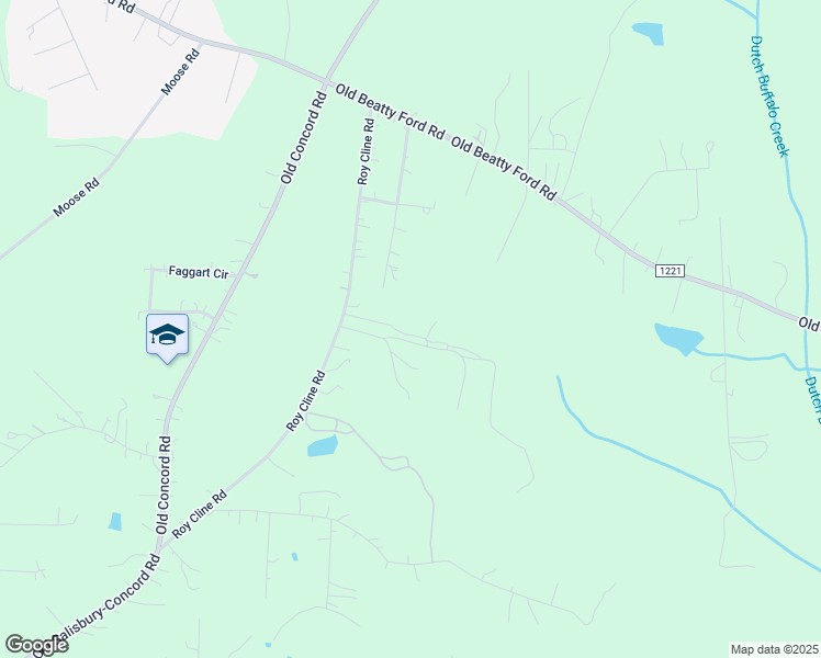 map of restaurants, bars, coffee shops, grocery stores, and more near 735 Roy Cline Road in Rockwell