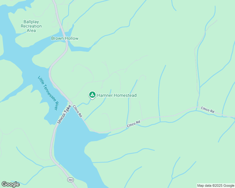 map of restaurants, bars, coffee shops, grocery stores, and more near 208 George Thomas Road in Vonore