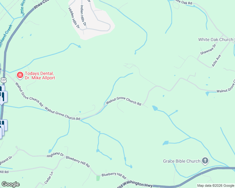 map of restaurants, bars, coffee shops, grocery stores, and more near 1159 Walnut Grove Church Road in Dayton