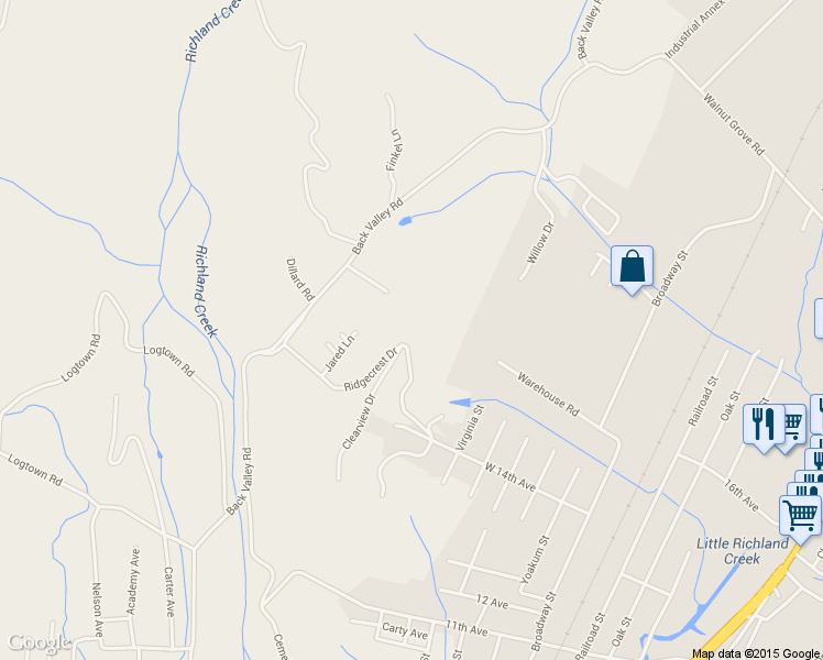 map of restaurants, bars, coffee shops, grocery stores, and more near 328 Ridgecrest Drive in Dayton