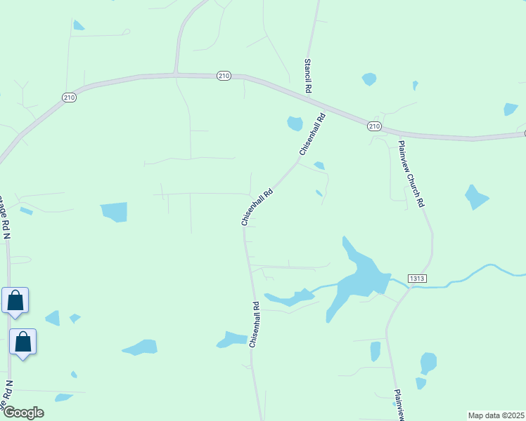 map of restaurants, bars, coffee shops, grocery stores, and more near 337 Chisenhall Road in Angier