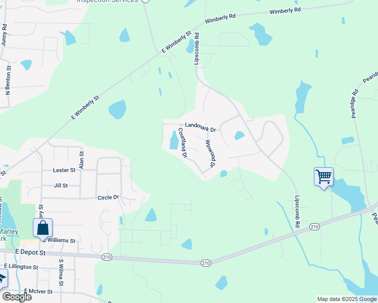 map of restaurants, bars, coffee shops, grocery stores, and more near 14 Hemlock Court in Angier