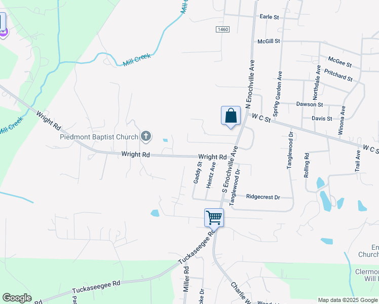 map of restaurants, bars, coffee shops, grocery stores, and more near 5710 Wright Road in Kannapolis
