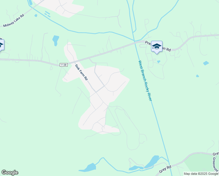 map of restaurants, bars, coffee shops, grocery stores, and more near 161 Canterbury Place Road in Mooresville