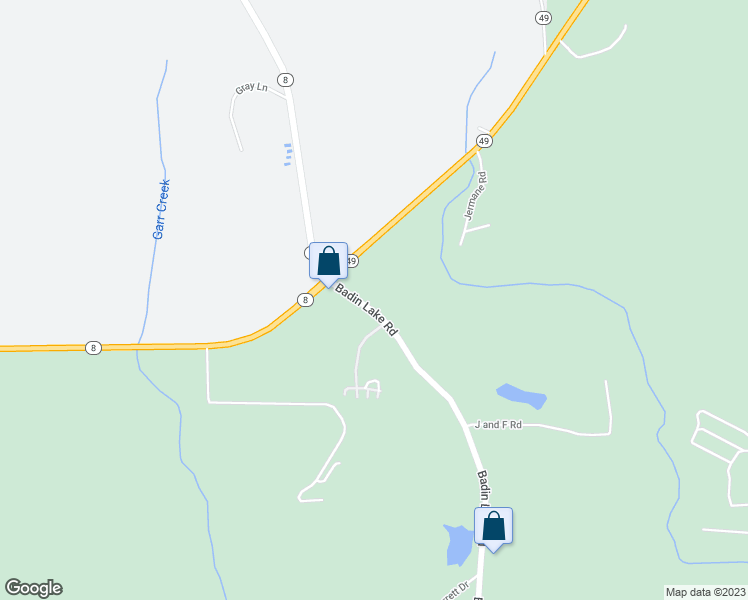 map of restaurants, bars, coffee shops, grocery stores, and more near 237 Badin Lake Road in New London