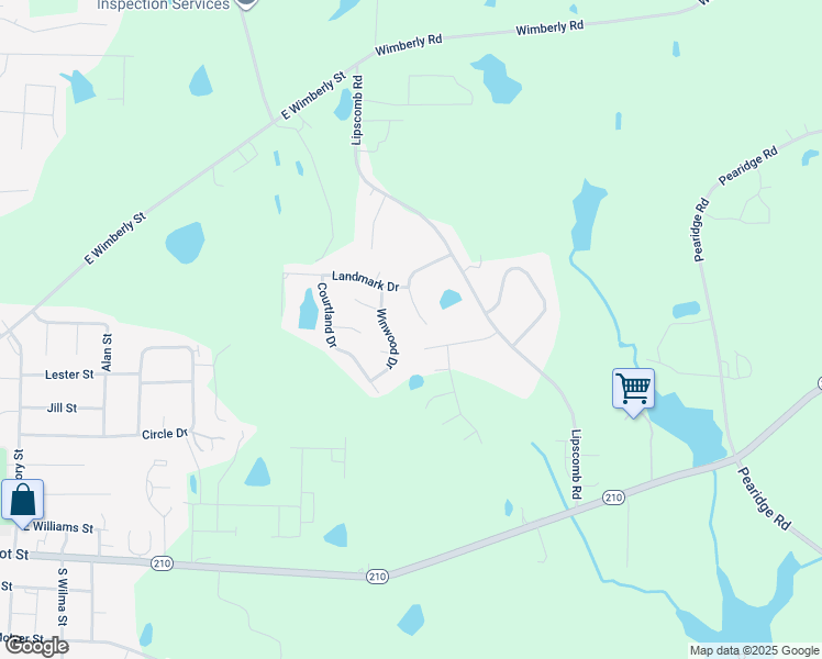 map of restaurants, bars, coffee shops, grocery stores, and more near 200 Callie Coats Lane in Angier