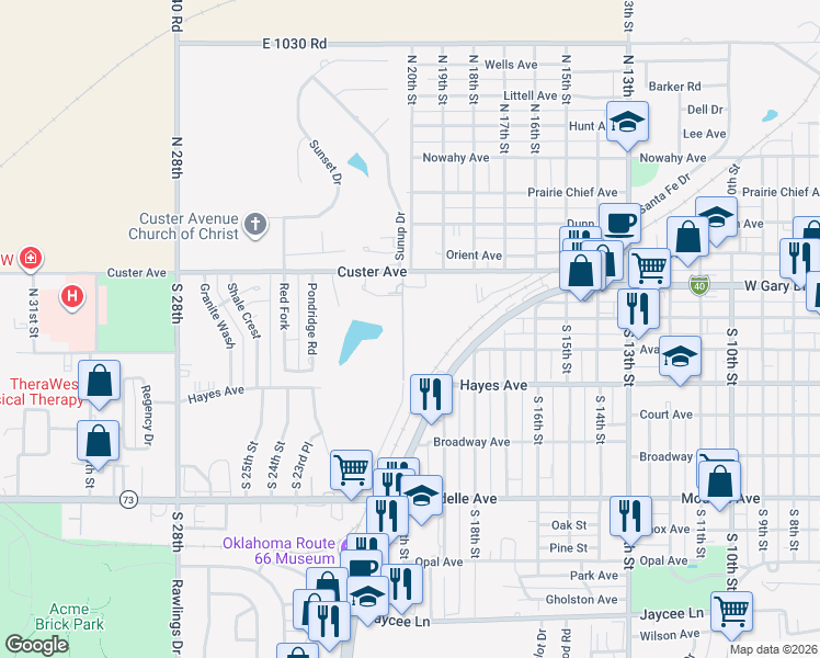 map of restaurants, bars, coffee shops, grocery stores, and more near 101 Stratton Lane in Clinton