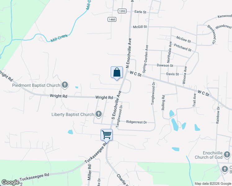 map of restaurants, bars, coffee shops, grocery stores, and more near 5510 Wright Road in Kannapolis