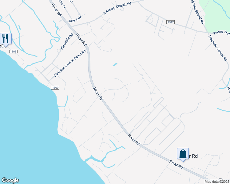 map of restaurants, bars, coffee shops, grocery stores, and more near 114 Woodhaven Way in Washington
