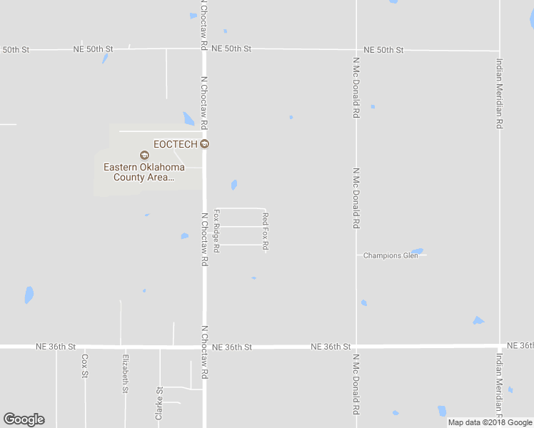 map of restaurants, bars, coffee shops, grocery stores, and more near 4330 Red Fox Road in Choctaw