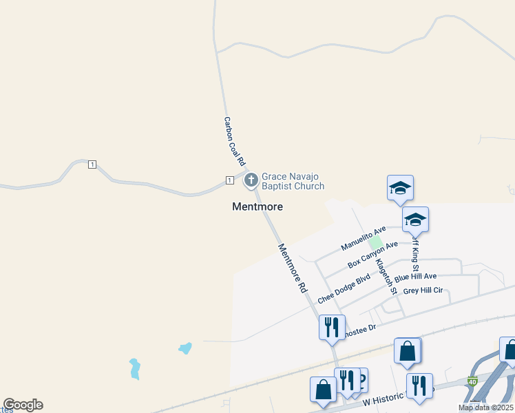 map of restaurants, bars, coffee shops, grocery stores, and more near in Mentmore