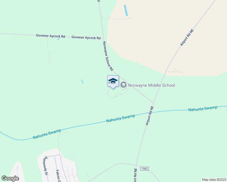 map of restaurants, bars, coffee shops, grocery stores, and more near 1394 Norwayne School Road in Fremont