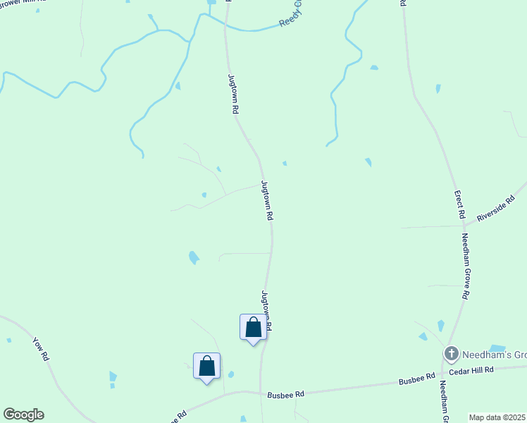 map of restaurants, bars, coffee shops, grocery stores, and more near 7850 Jugtown Road in Seagrove