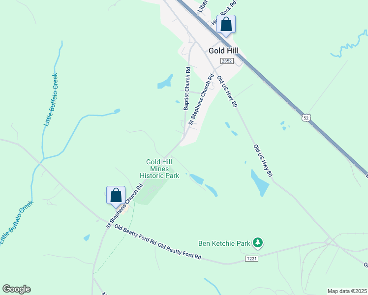 map of restaurants, bars, coffee shops, grocery stores, and more near 425 Saint Stephens Church Road in Gold Hill