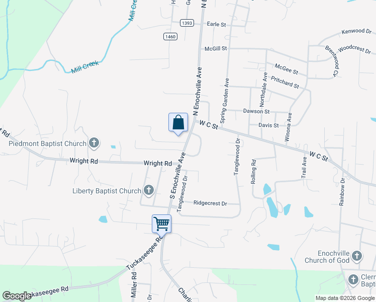 map of restaurants, bars, coffee shops, grocery stores, and more near 5510 Wright Road in Kannapolis