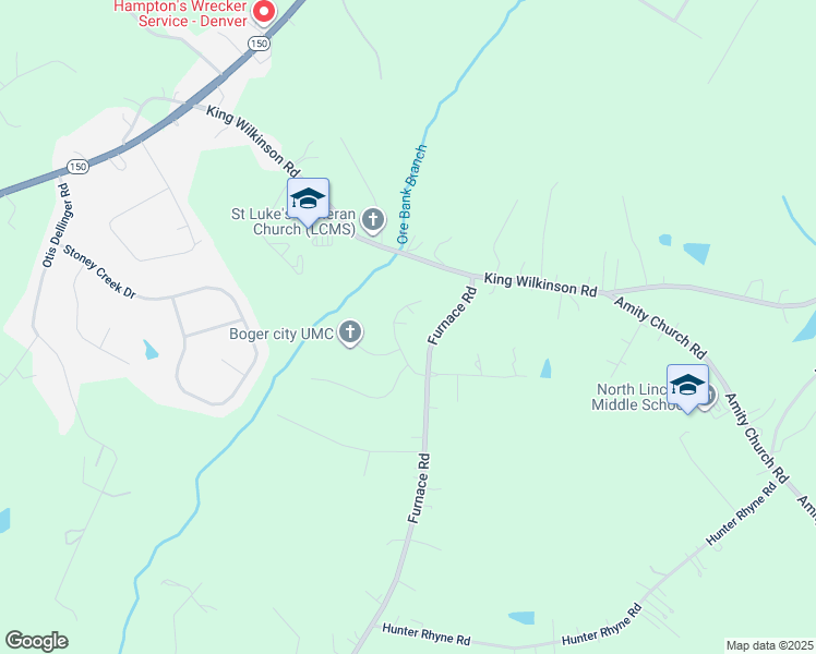 map of restaurants, bars, coffee shops, grocery stores, and more near 1878 Miners Creek Drive in Lincolnton