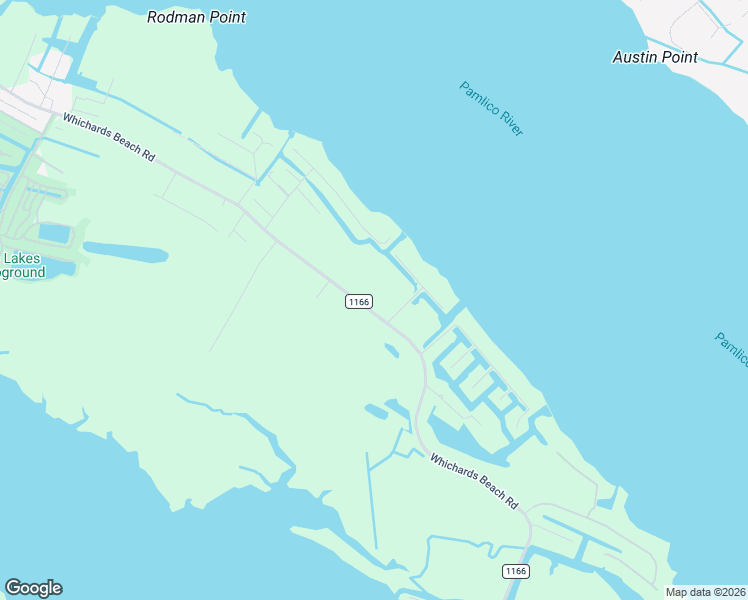 map of restaurants, bars, coffee shops, grocery stores, and more near Whichards Beach Road in Chocowinity