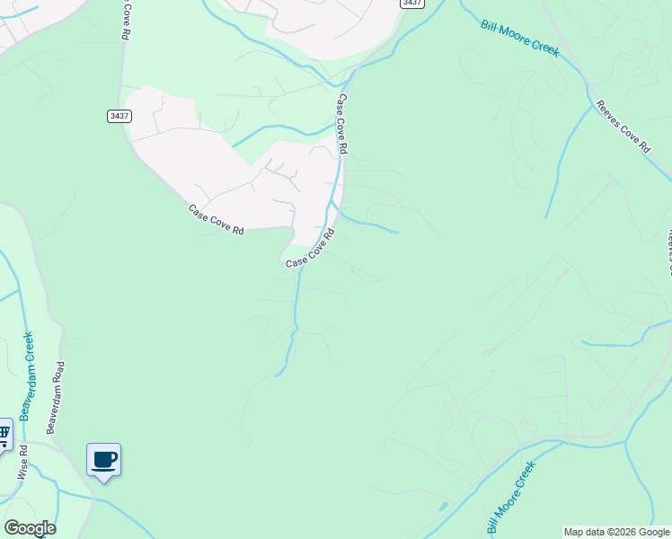 map of restaurants, bars, coffee shops, grocery stores, and more near 633 Case Cove Road in Candler