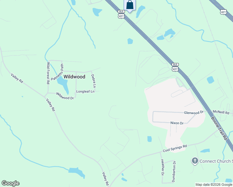 map of restaurants, bars, coffee shops, grocery stores, and more near 1901 Boone Trail Road in Sanford