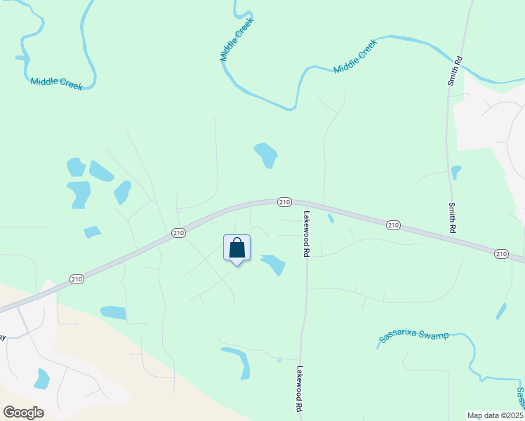 map of restaurants, bars, coffee shops, grocery stores, and more near 8701 North Carolina 210 in Four Oaks