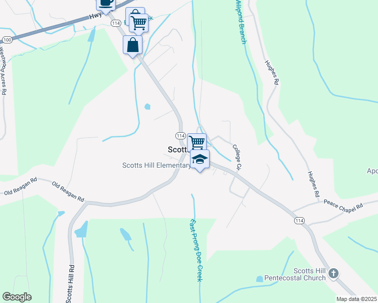 map of restaurants, bars, coffee shops, grocery stores, and more near in Scotts Hill