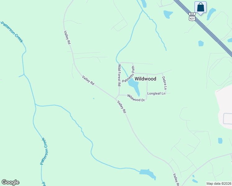 map of restaurants, bars, coffee shops, grocery stores, and more near 3107 Wild Forest Road in Sanford