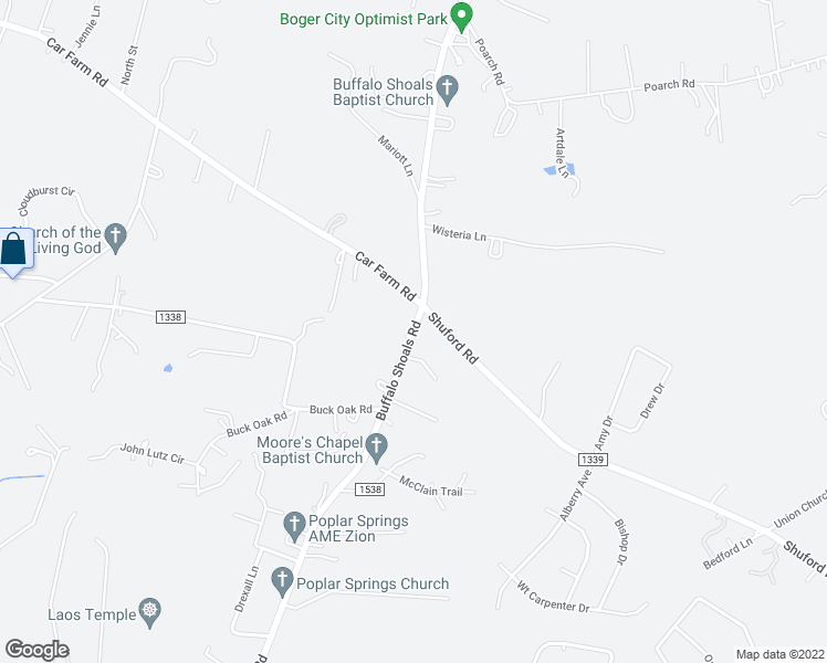 map of restaurants, bars, coffee shops, grocery stores, and more near 1468 Buffalo Shoals Road in Lincolnton