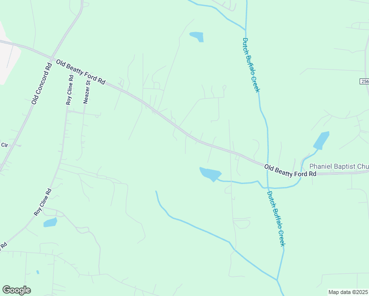 map of restaurants, bars, coffee shops, grocery stores, and more near 6175 Old Beatty Ford Road in Rockwell