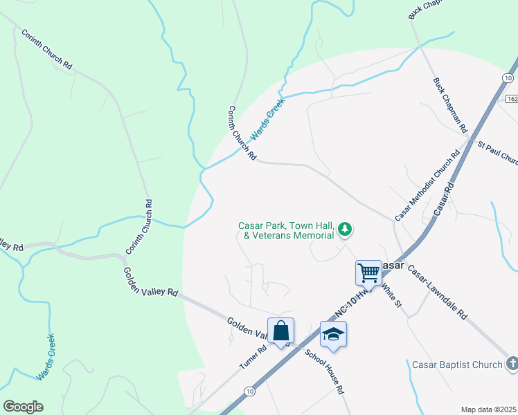 map of restaurants, bars, coffee shops, grocery stores, and more near in Casar