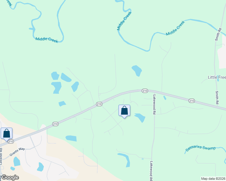 map of restaurants, bars, coffee shops, grocery stores, and more near 124 Hampshire Ct in Four Oaks