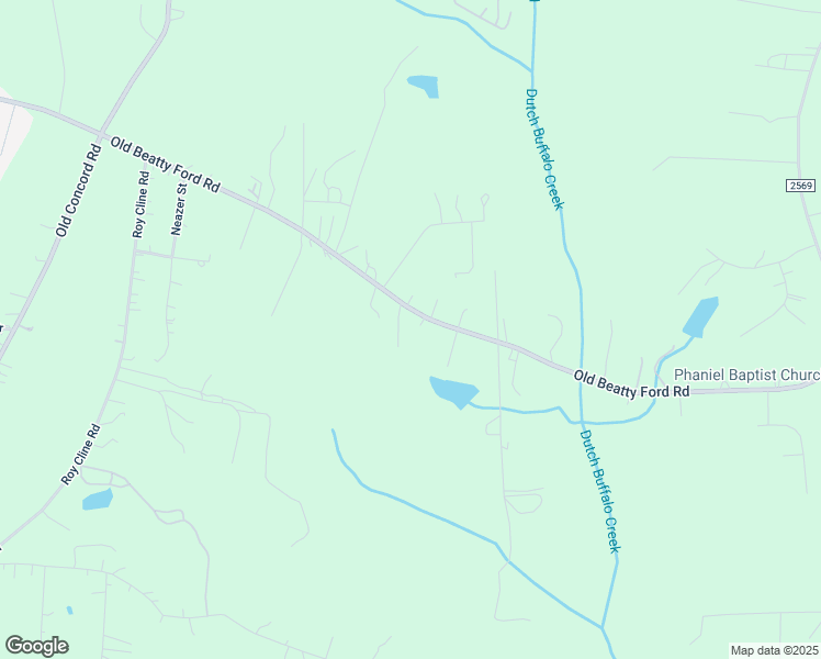 map of restaurants, bars, coffee shops, grocery stores, and more near 6175 Old Beatty Ford Road in Rockwell