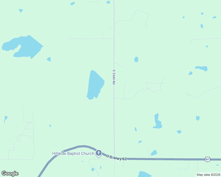 map of restaurants, bars, coffee shops, grocery stores, and more near 5011 North Fowler Road in Harrah