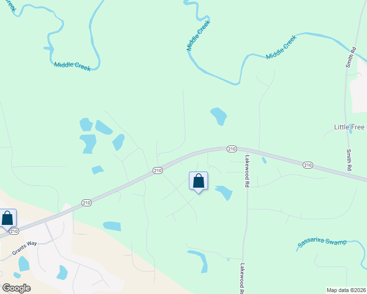 map of restaurants, bars, coffee shops, grocery stores, and more near 140 Hampshire Ct in Four Oaks