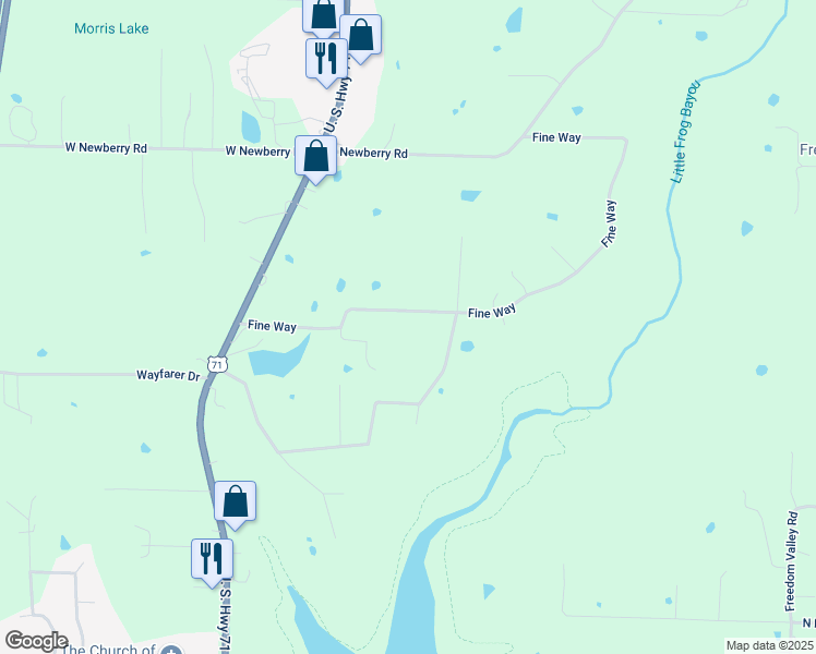map of restaurants, bars, coffee shops, grocery stores, and more near 403 Fine Way in Alma