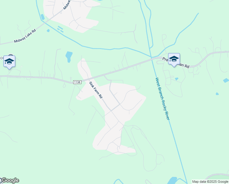 map of restaurants, bars, coffee shops, grocery stores, and more near 127 Canterbury Place Road in Mooresville