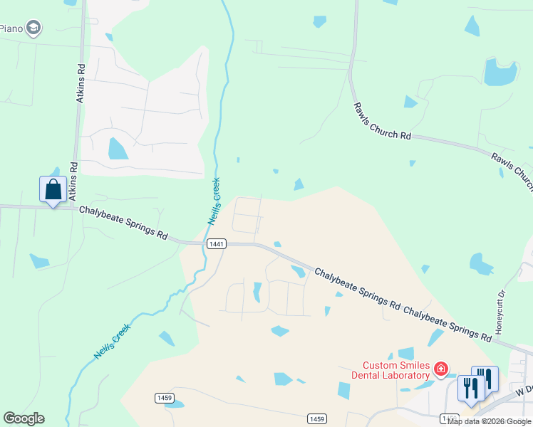 map of restaurants, bars, coffee shops, grocery stores, and more near in Angier