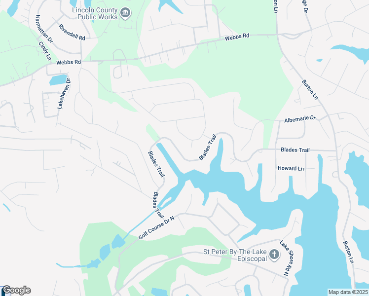 map of restaurants, bars, coffee shops, grocery stores, and more near Lenox Lane in Lincoln County